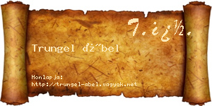 Trungel Ábel névjegykártya